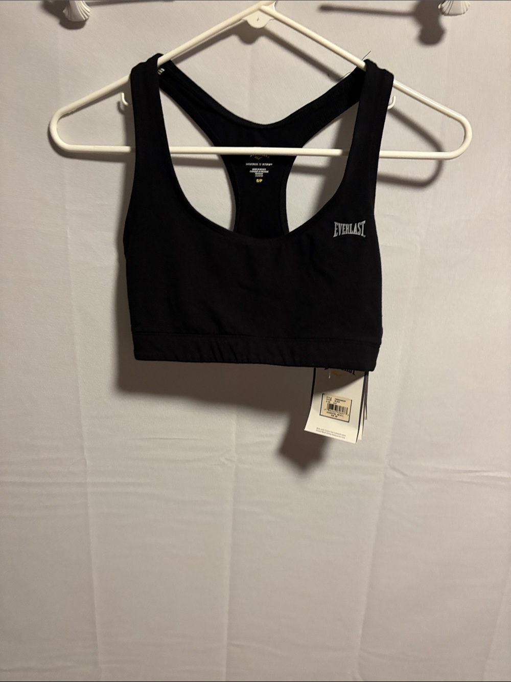Everlast Black Racerback Sports Bra with Logo